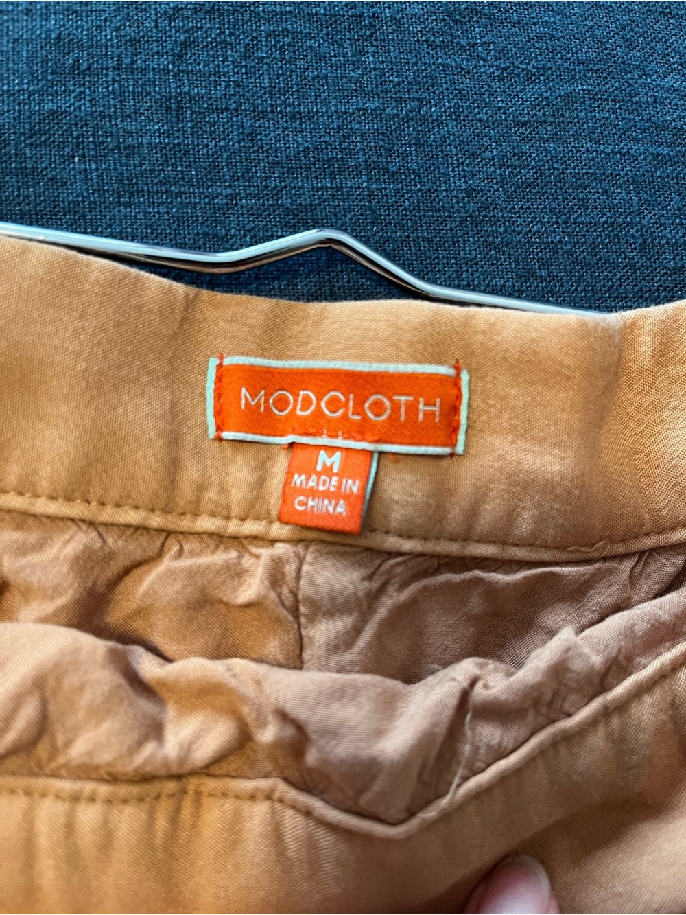 Modcloth Rust-Brown Gathered Midi Skirt - Picture 2 of 3